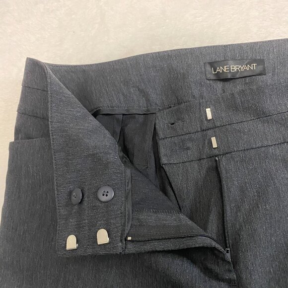 NWT Lane Bryant Women's Dress Pants sz 16 Gray Lafayette Flared Leg Rayon Nylon - Picture 4 of 12